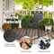 Costway Set of 2 Outdoor Patio PE Rattan Dining Chairs Armrest Stackable Garden
